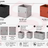 CUBO PORTAVASO MODULARE 9 NERO