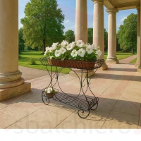 WROUGHT IRON PLANT STAND BALUSTRADE