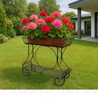 WROUGHT IRON PLANT STAND BALUSTRADE