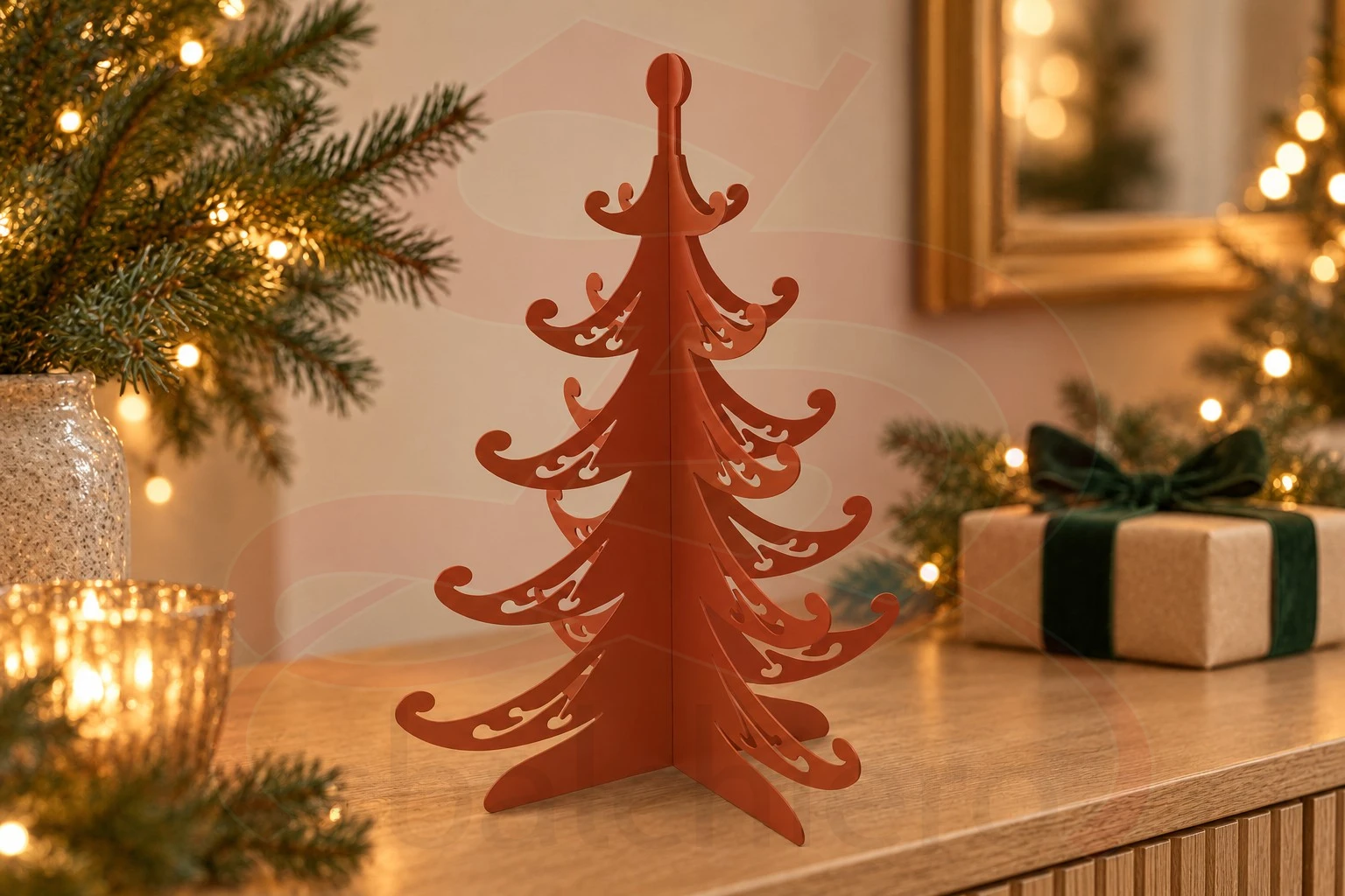 ALBERO NATALE TAVOLO AURORA RAME