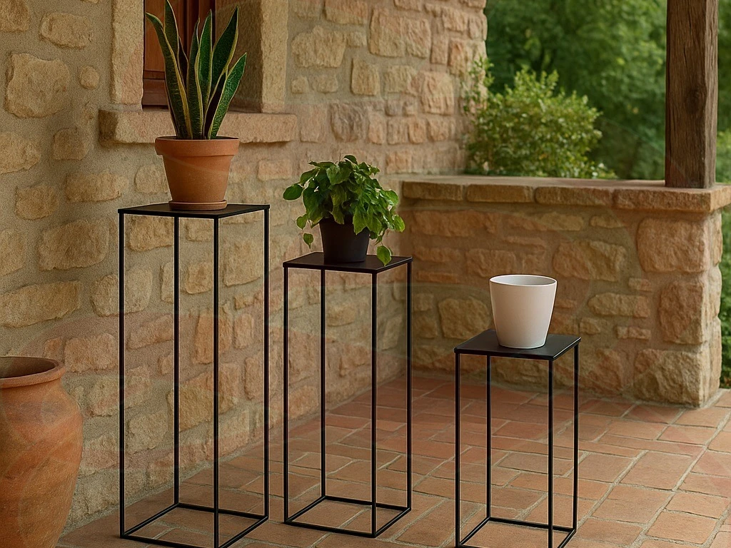 ALZATINA IN FERRO BATTUTO DA 30 H 90 cm.