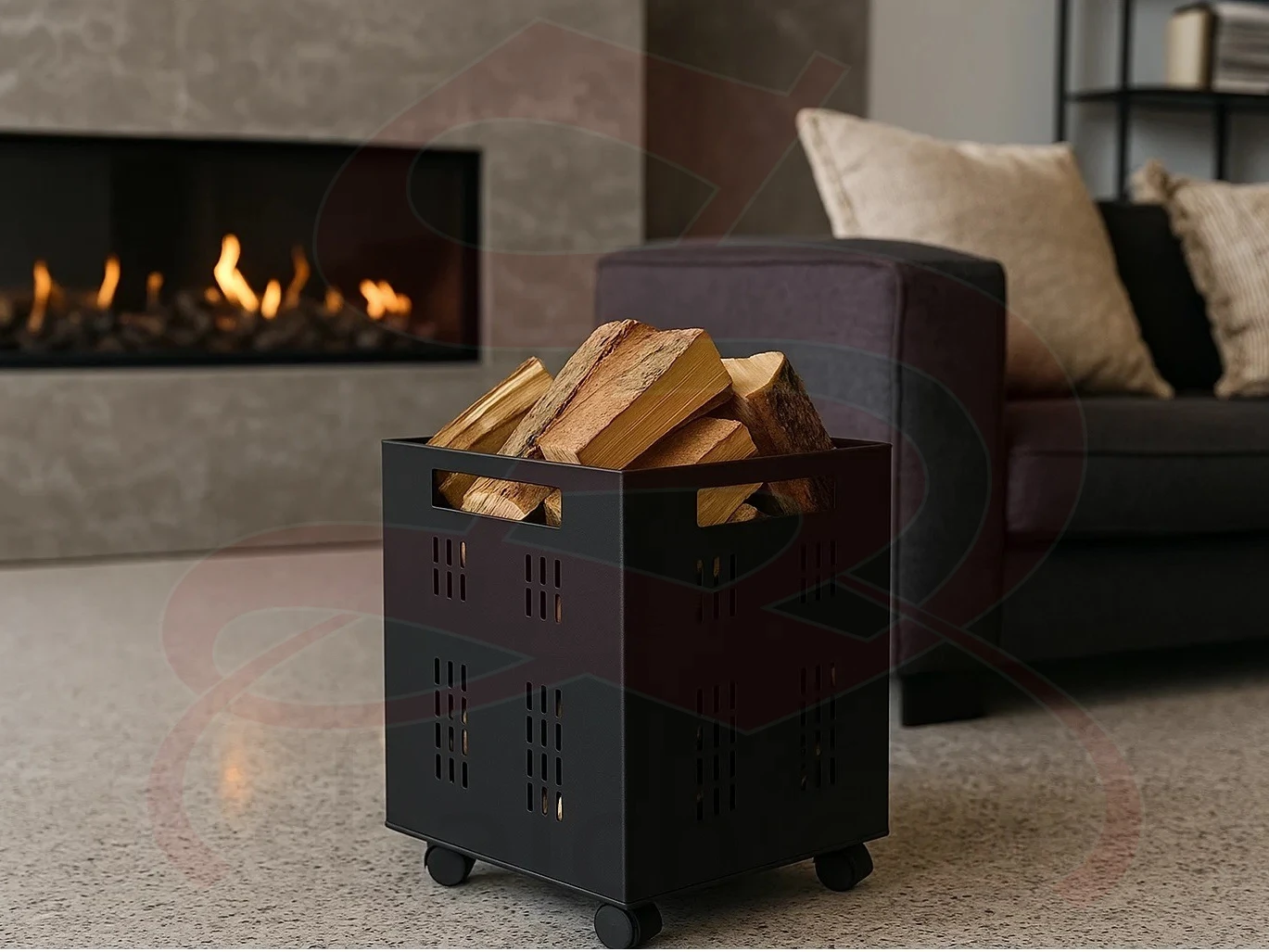 CASSETTA LEGNA PICCOLA 37 cm.