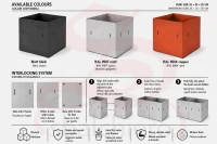 CUBO PORTAVASO MODULARE 25 NERO
