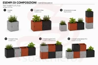 CUBO PORTAVASO MODULARE 9 MARRONE RAME
