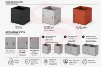 CUBO PORTAVASO MODULARE 9 MARRONE RAME