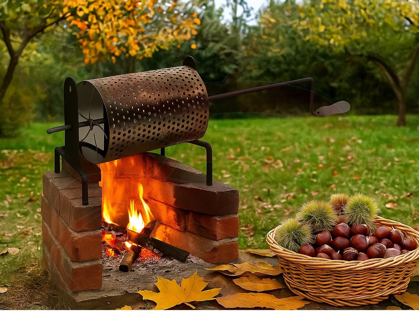 ROTATING CHESTNUT ROASTING PAN MAXI