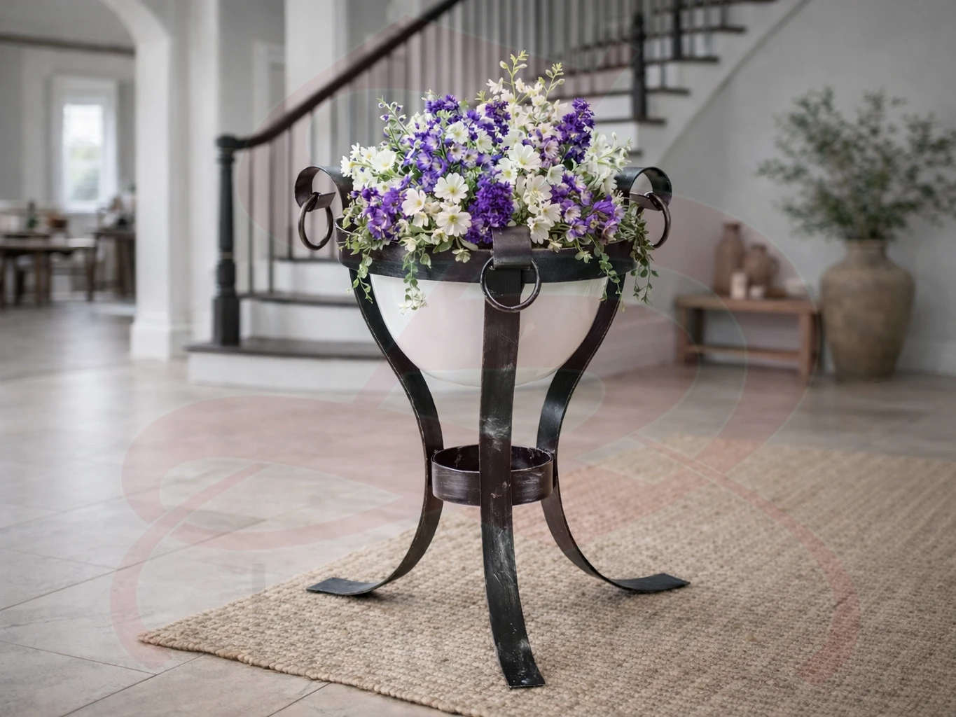 WROUGHT IRON AMPHORA HOLDER 21068