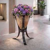 WROUGHT IRON AMPHORA HOLDER 21068