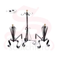 PORTAATTREZZI FERRO BATTUTO ECO GRANDE H70 cm.