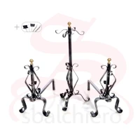 PORTAATTREZZI FERRO BATTUTO GRANDI H70 cm.