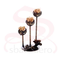 PORTACANDELA FERRO BATTUTO ZINNIA