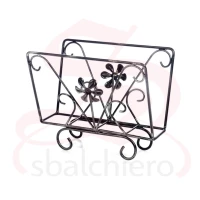 WROUGHT IRON MAGAZINE HOLDER
