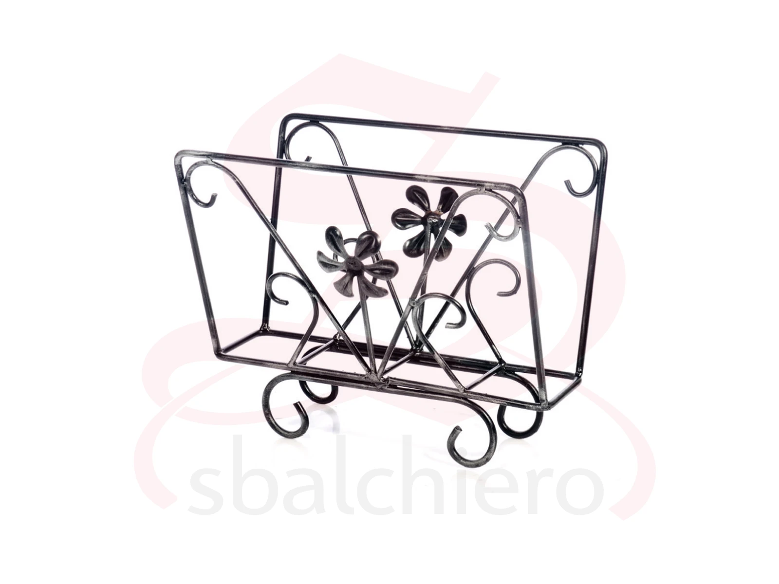 WROUGHT IRON MAGAZINE HOLDER