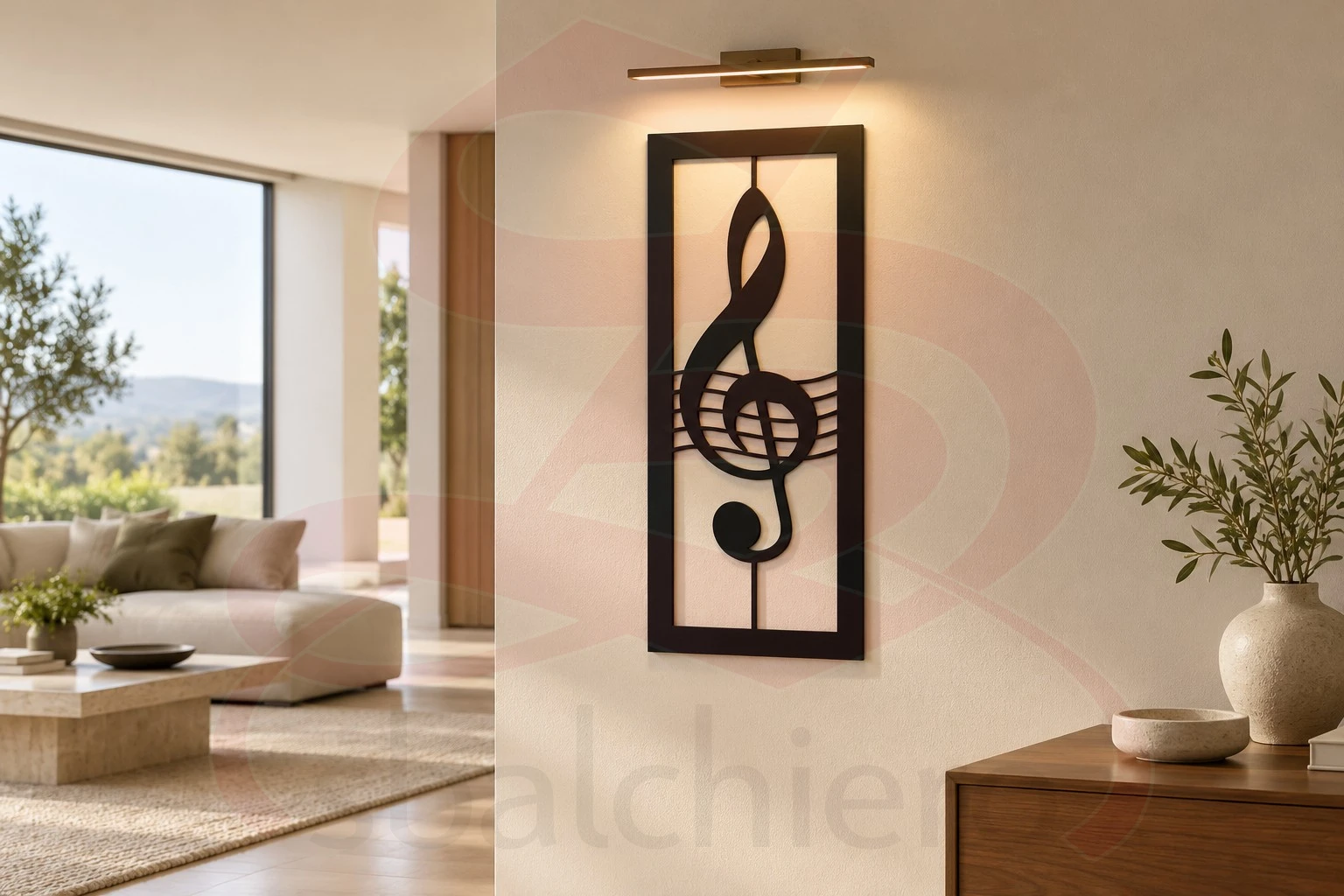 QUADRO CHIAVE DI VIOLINO IN METALLO-ARMONIA 65