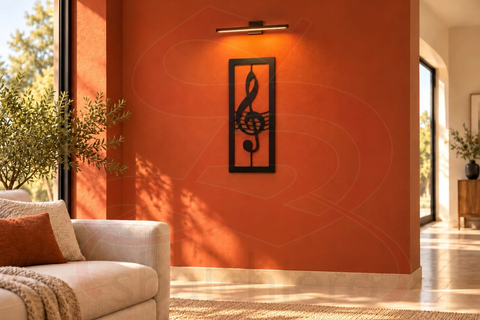 QUADRO CHIAVE DI VIOLINO IN METALLO-ARMONIA 65