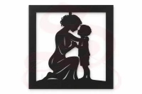 QUADRO MATERNITA' IN METALLO - MAMMA E BAMBINO 40