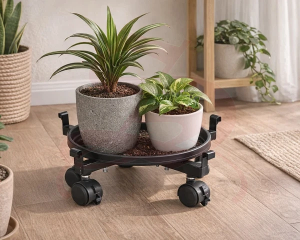 SOTTOVASO REGOLABILE CON RUOTE ANTIGRAFFIO